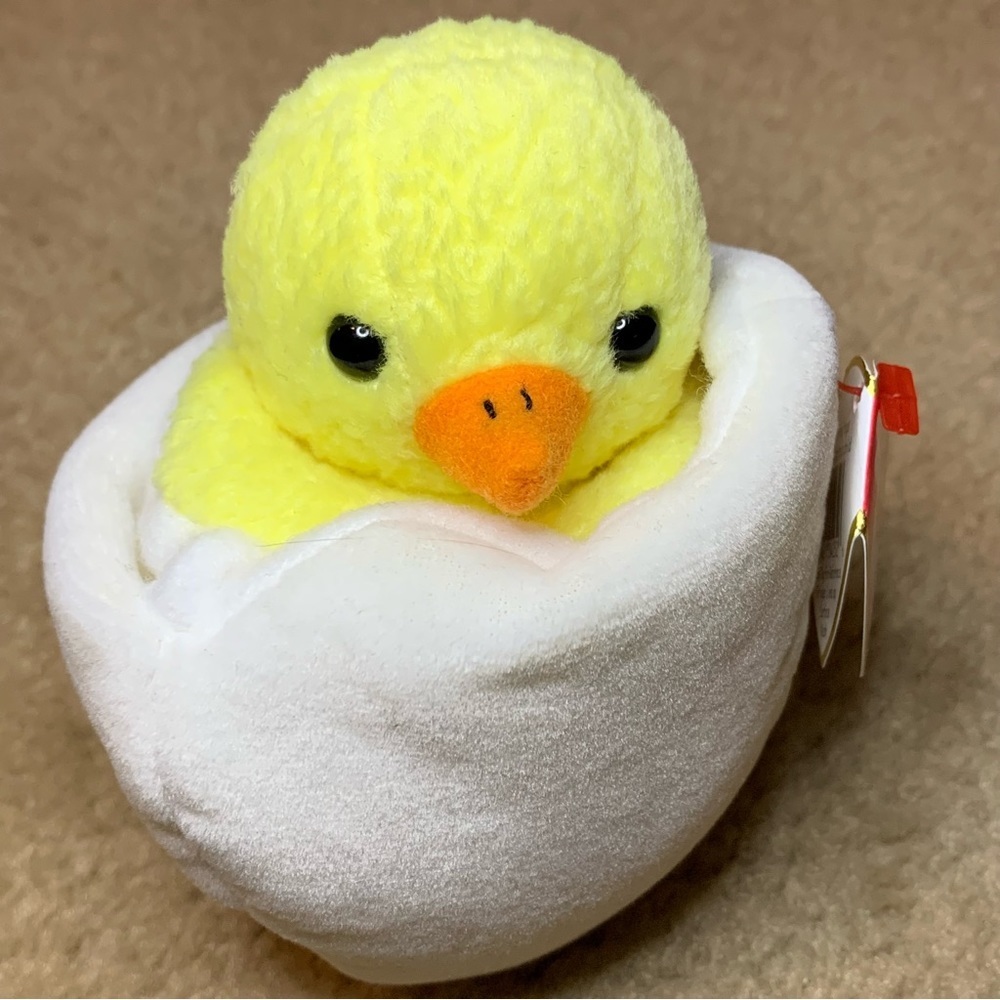 Ty Beanie Baby Eggbert, 1999, P.E. Pellets, tag Error